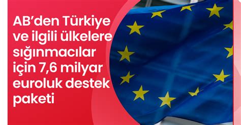 AB’den Türkiye ve ilgili ülkelere sığınmacılar için 7,6 milyar euroluk destek paketi